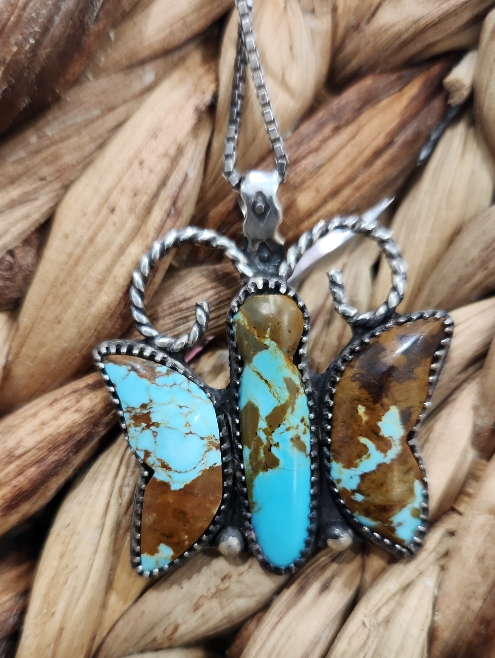 Handmade Turquoise Butterfly Necklace